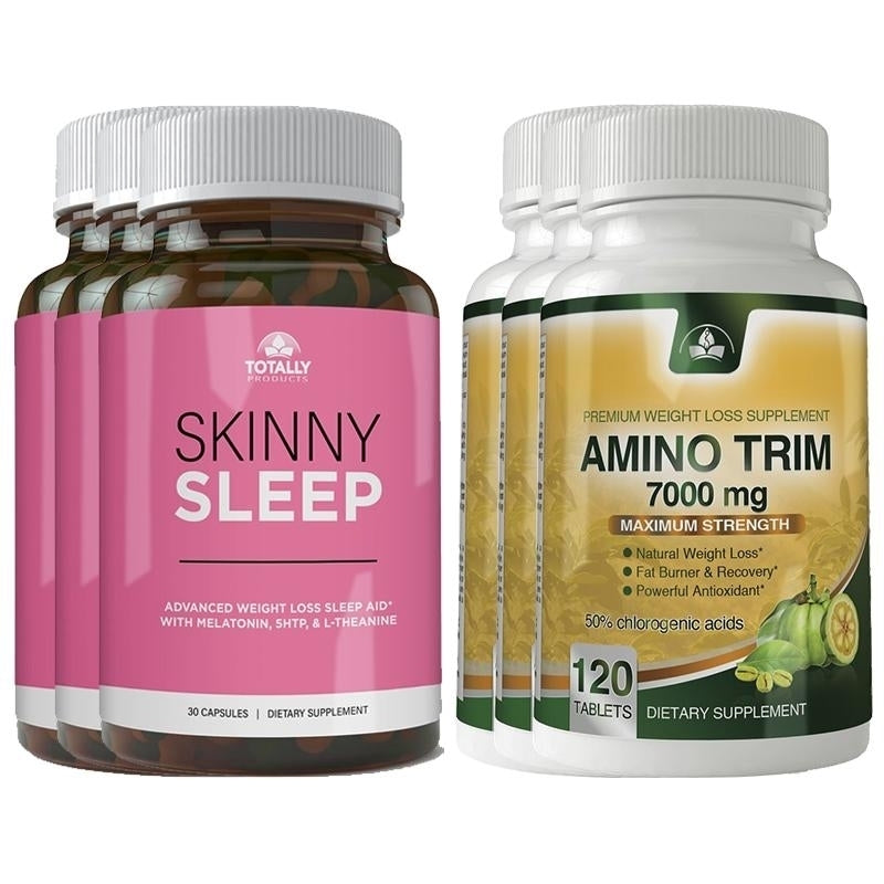 Skinny Sleep Amino Trim Combo Pack Weight Loss Supplement Fat Burner 60 Capsules Image 3