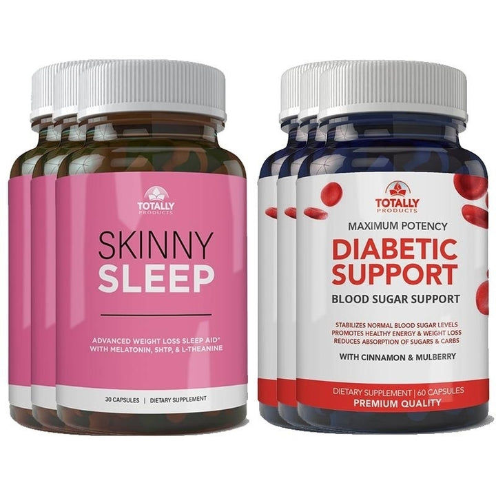 Skinny Sleep Advanced Diabetic Support Combo Pack Weight Loss Supplement 20 Herbs Image 3