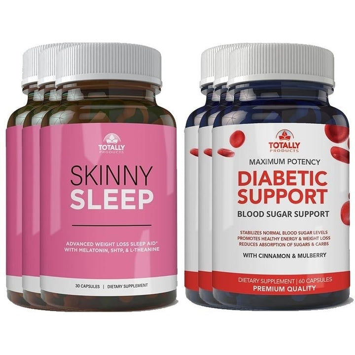 Skinny Sleep Advanced Diabetic Support Combo Pack Weight Loss Supplement 20 Herbs Image 1