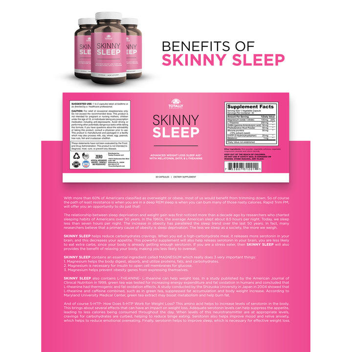 Skinny Sleep Advanced Diabetic Support Combo Pack Weight Loss Supplement 20 Herbs Image 4