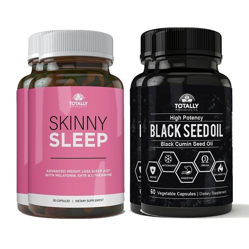 Skinny Sleep Black Seed Oil Combo Pack Dietary Supplement Weight Management Health Image 2