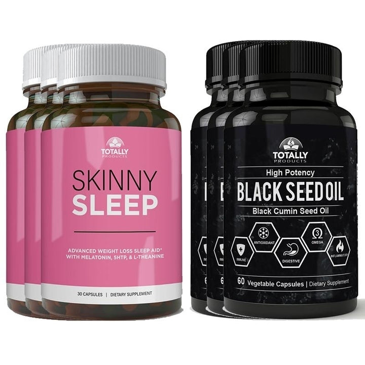 Skinny Sleep Black Seed Oil Combo Pack Dietary Supplement Weight Management Health Image 3