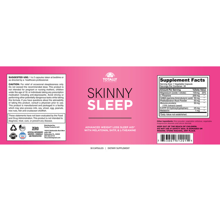 Skinny Sleep Brazilian Belly Burn Combo Pack Weight Loss Supplements 60 Capsules Image 4