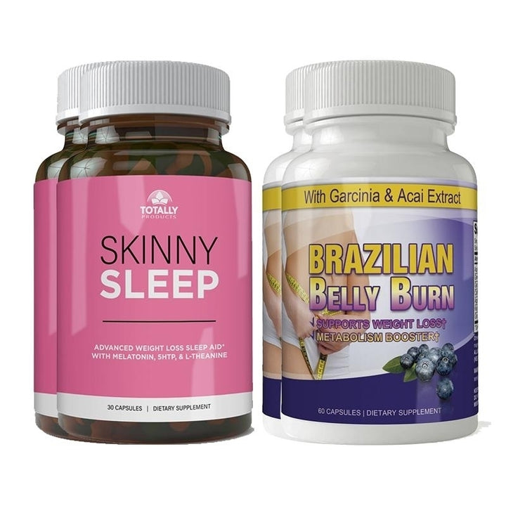 Skinny Sleep Brazilian Belly Burn Combo Pack Weight Loss Supplements 60 Capsules Image 6