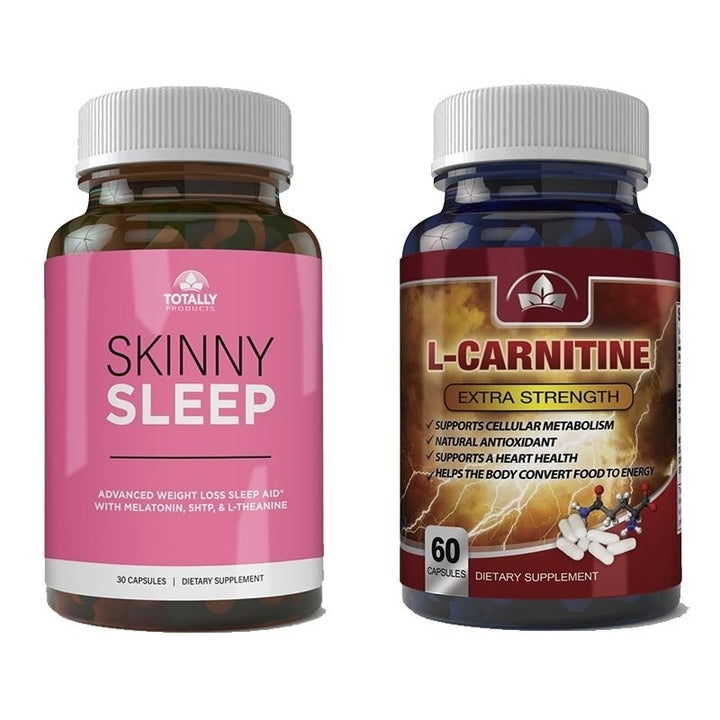 Skinny Sleep L-Carnitine Combo Pack Weight Loss Supplement Magnesium Energy Boost Image 1