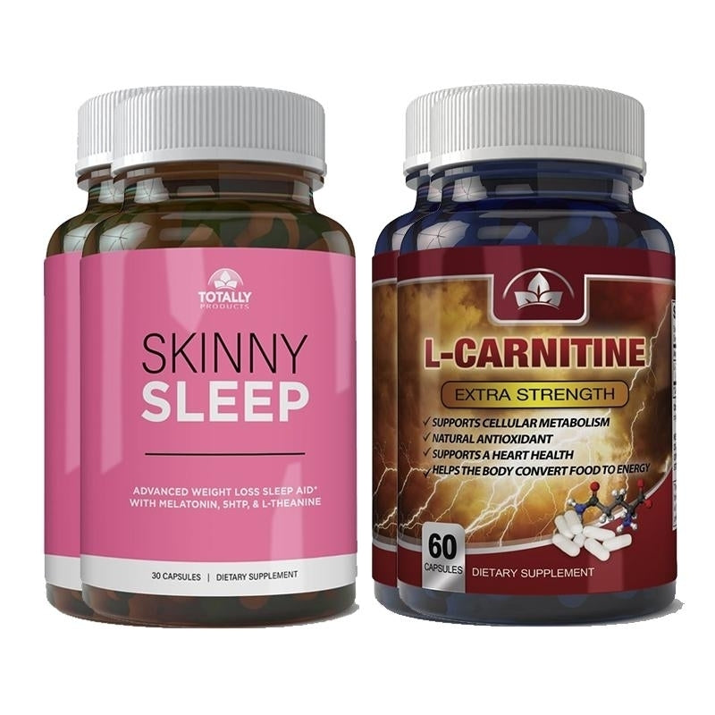 Skinny Sleep L-Carnitine Combo Pack Weight Loss Supplement Magnesium Energy Boost Image 2