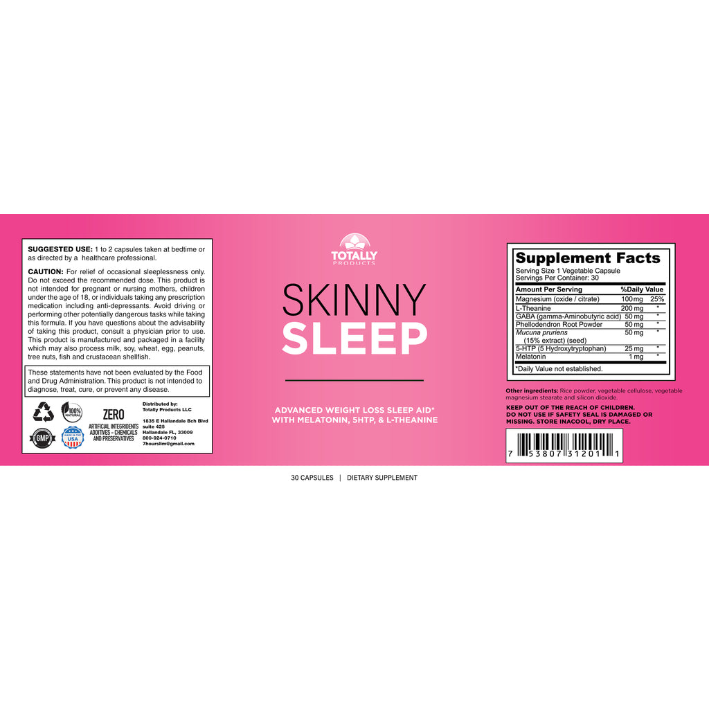 Skinny Sleep L-Carnitine Combo Pack Weight Loss Supplement Magnesium Energy Boost Image 6