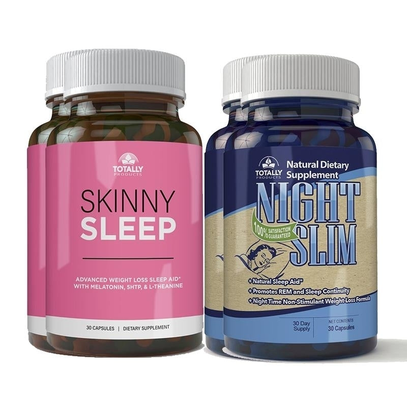 Skinny Sleep Night Slim Combo Pack Magnesium L-Theanine 5-HTP Weight Loss Aid Image 2