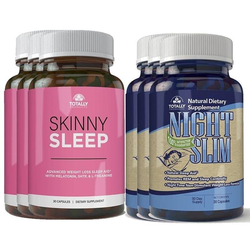 Skinny Sleep Night Slim Combo Pack Magnesium L-Theanine 5-HTP Weight Loss Aid Image 3