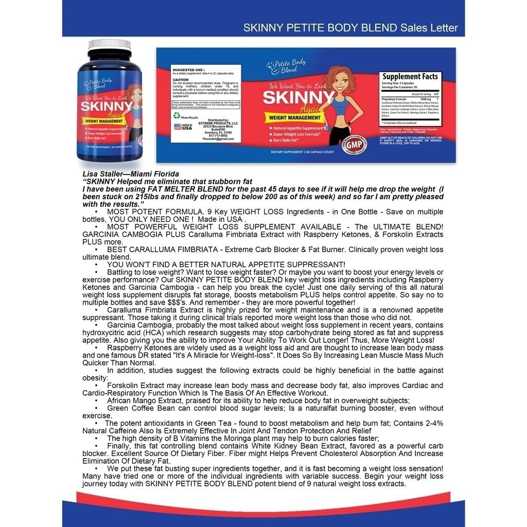 Skinny Sleep Skinny Again Weight Loss Combo Pack Appetite Suppressant Fat Burner Image 6