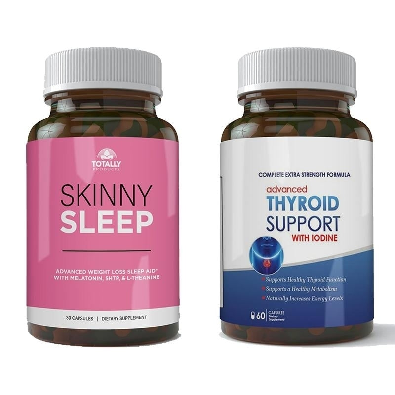 Skinny Sleep Thyroid Support Combo Pack Magnesium Iodine Weight Loss Supplement Image 1