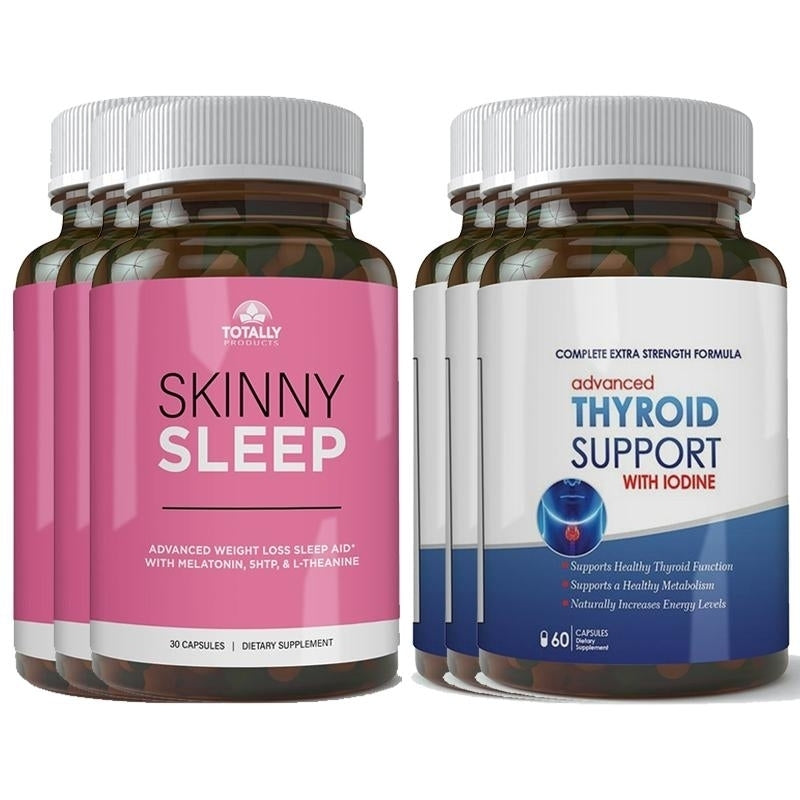 Skinny Sleep Thyroid Support Combo Pack Magnesium Iodine Weight Loss Supplement Image 3