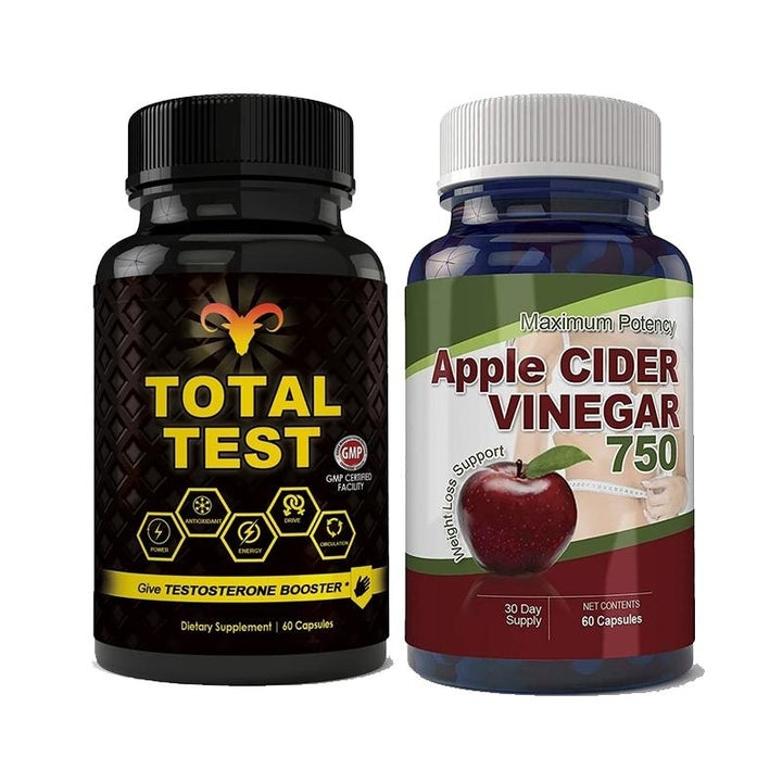 Total Test Testosterone Booster and Apple Cider Vinegar Combo Pack Image 1