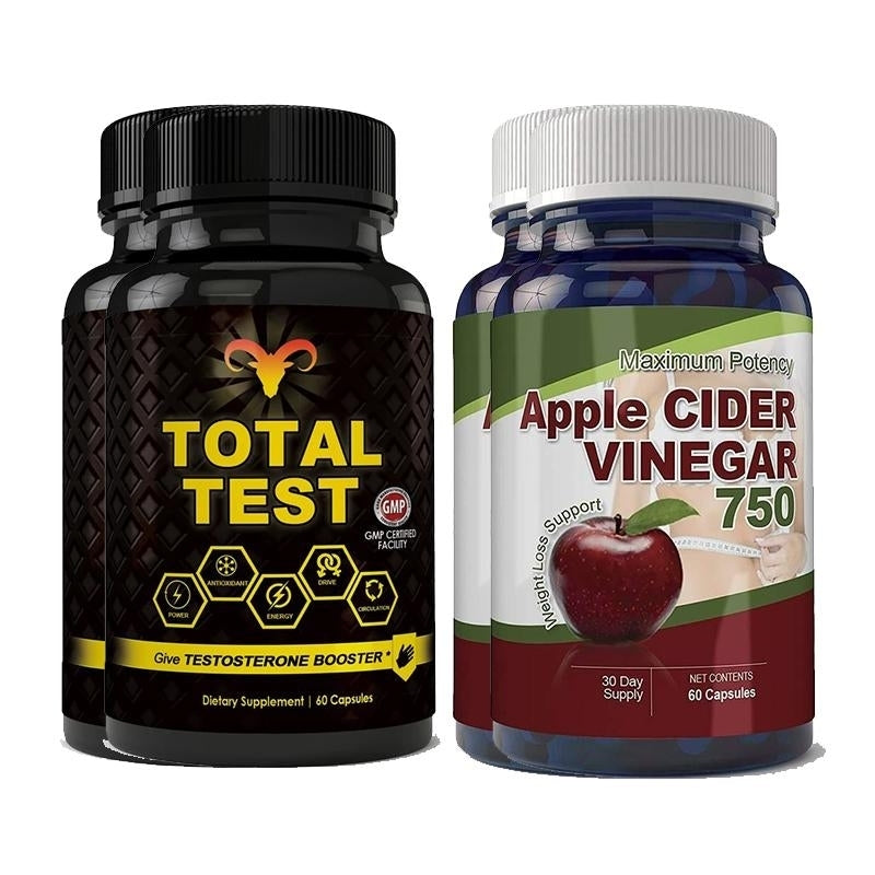 Total Test Testosterone Booster and Apple Cider Vinegar Combo Pack Image 2