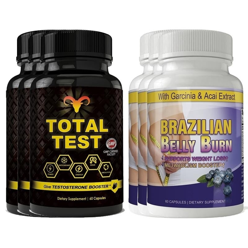 Total Test Testosterone Booster and Brazilian Belly Burn Combo 30-Day Supply Image 3