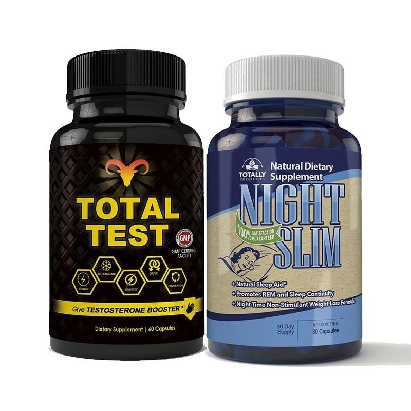 Total Test Testosterone Booster and Night Slim Combo Pack 30 Day Supplement Image 1