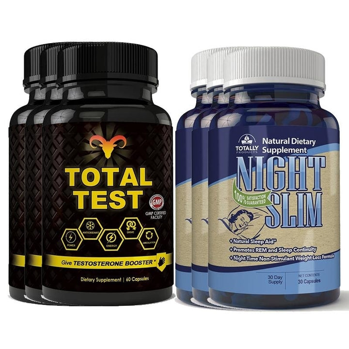 Total Test Testosterone Booster and Night Slim Combo Pack 30 Day Supplement Image 3