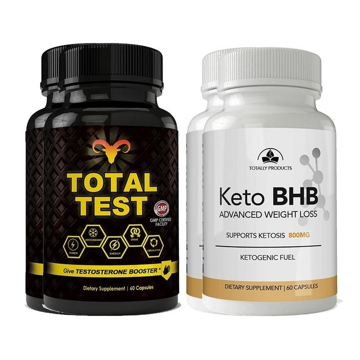 Total Test Testosterone Booster Keto BHB Combo 1500mg 30 Day Supply Image 3