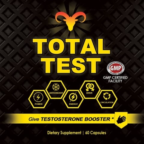 Total Test Testosterone Booster 60 Capsules 1500mg USA Made Energy Libido Increase Image 3