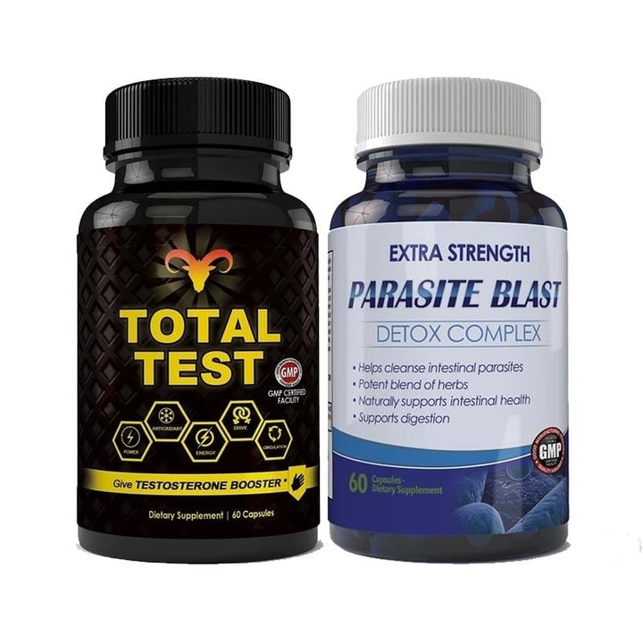 Total Test Testosterone Booster Parasite Blast Combo Pack 30 Day Supply Image 1