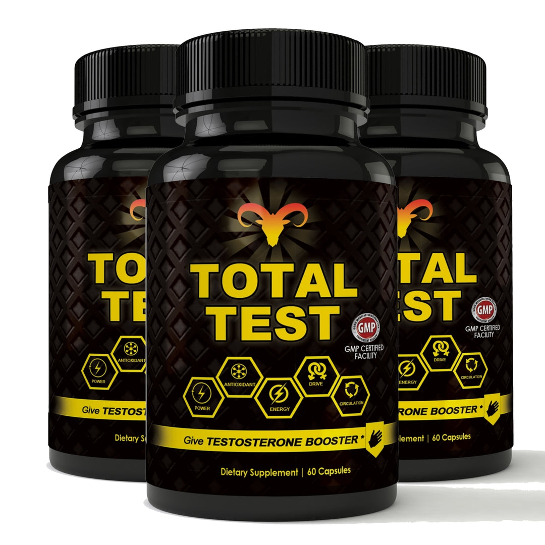 Total Test Testosterone Booster 60 Capsules 1500mg USA Made Energy Libido Increase Image 4