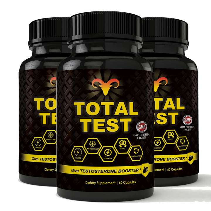 Total Test Testosterone Booster 60 Capsules 1500mg USA Made Energy Libido Increase Image 4