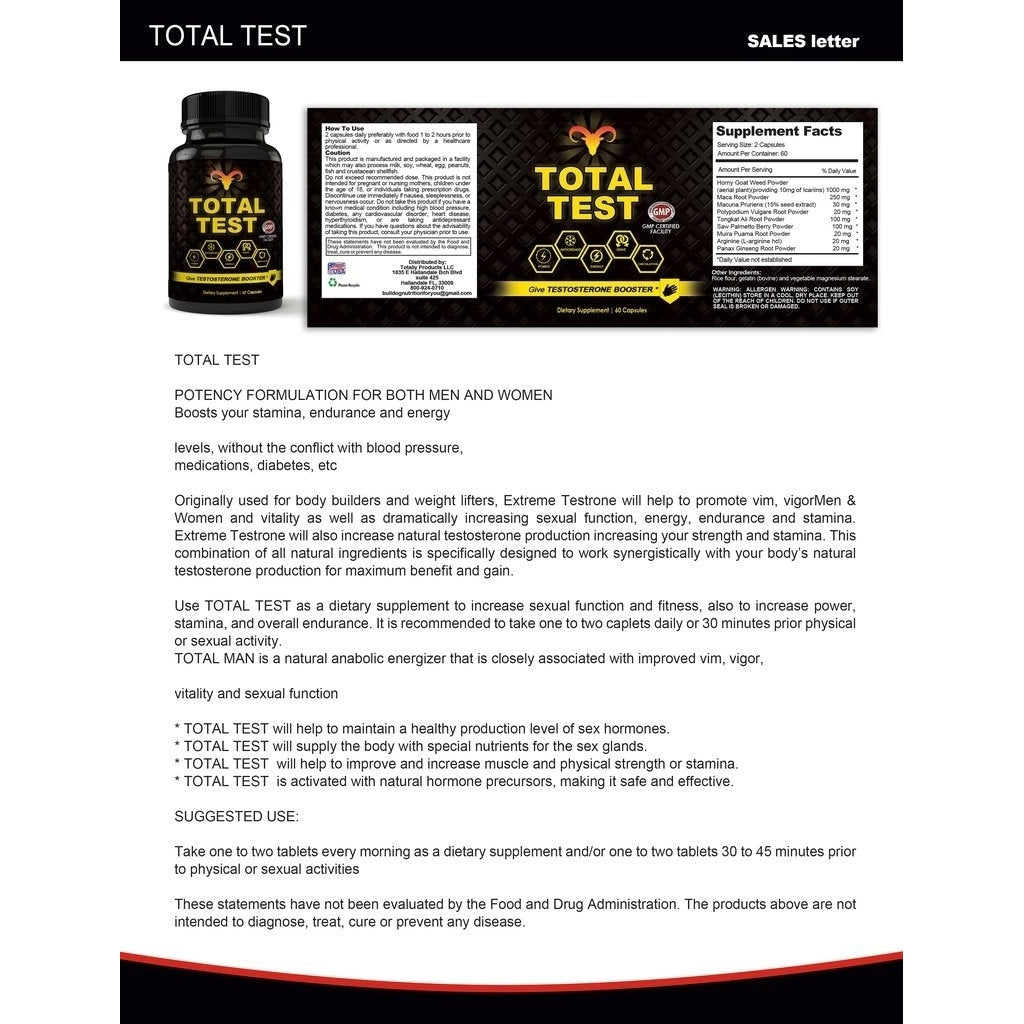 Total Test Testosterone Booster and Turmeric Curcumin Combo Pack Image 4