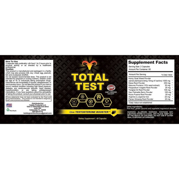 Total Test Testosterone Booster and Turmeric Curcumin Combo Pack Image 4