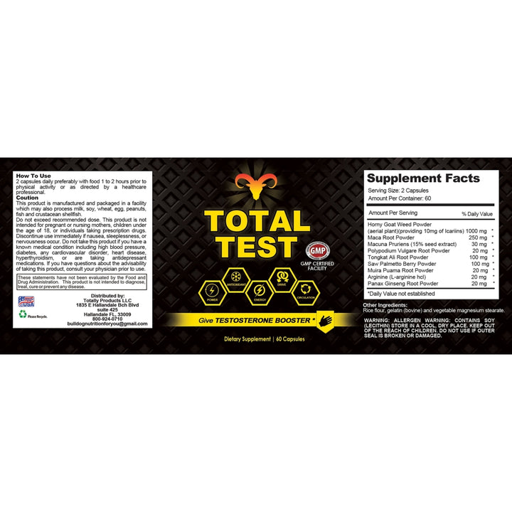 Total Test PM Combo Pack Testosterone Booster and Weight Loss Support 60 Caps Image 7