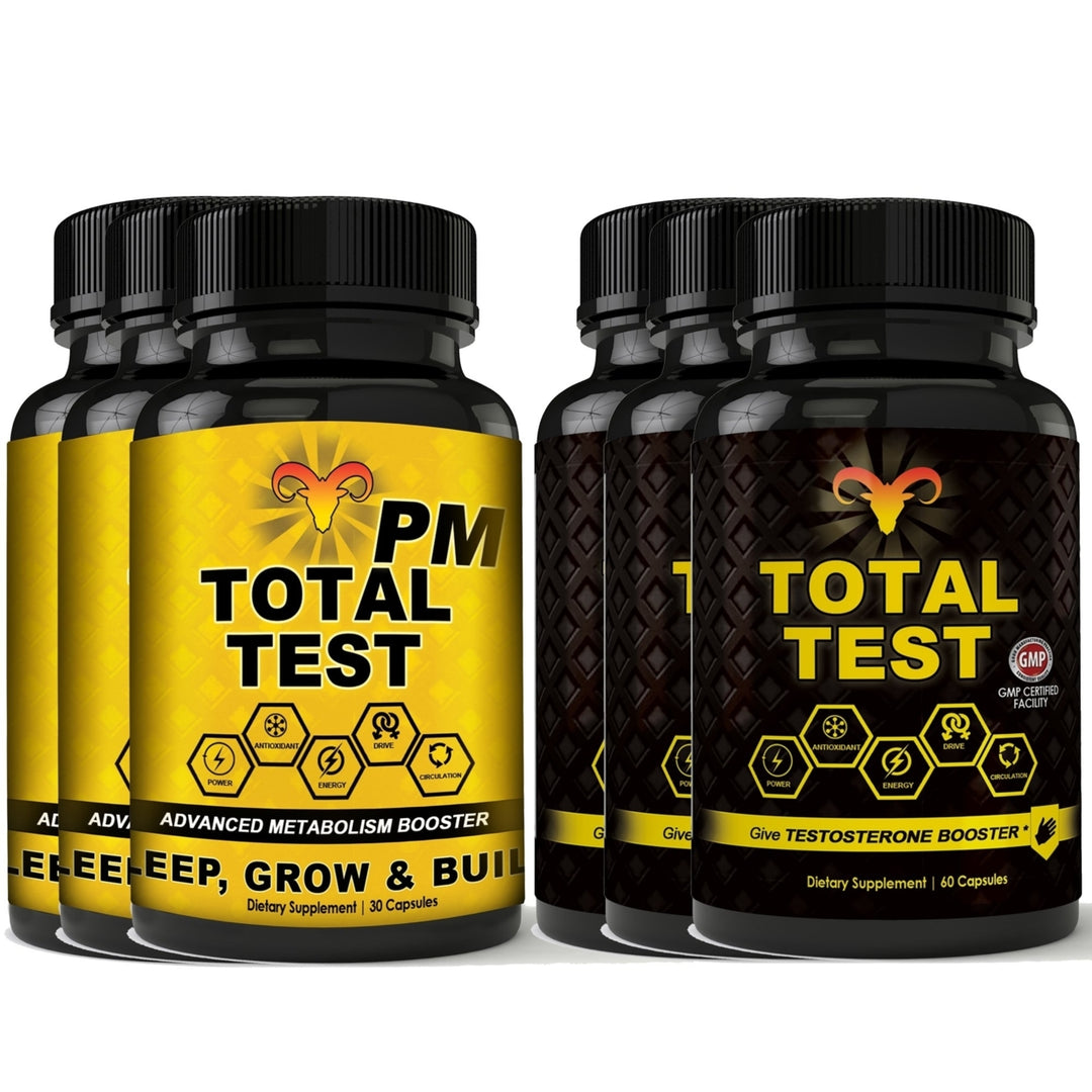 Total Test PM Combo Pack Testosterone Booster and Weight Loss Support 60 Caps Image 8