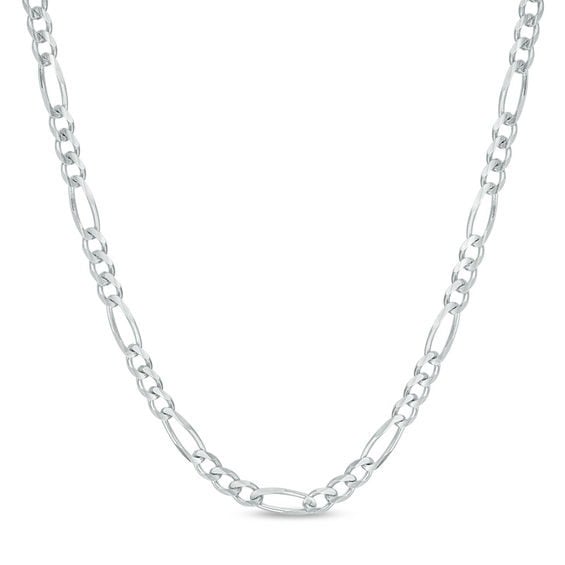 .925 Sterling Silver 2.2 mm Italian Figaro Link Chain Image 1