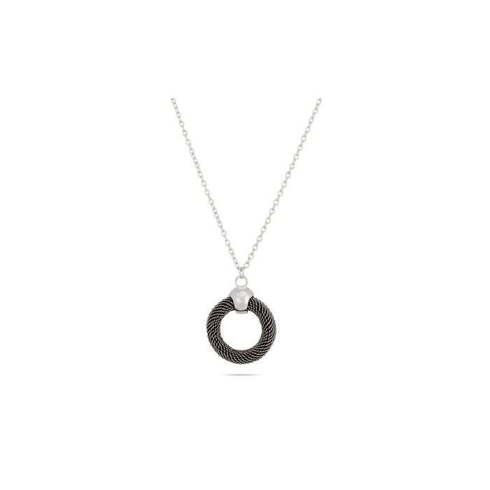 Mesh Loop Pendant Necklace Image 1