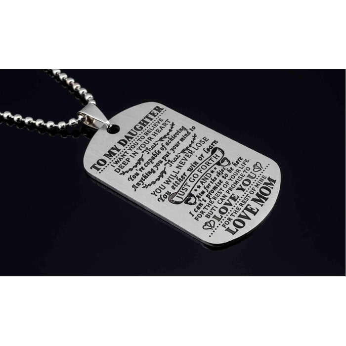 Motivational Tag Necklace from Mom/Dad to Son/Daughter Image 6