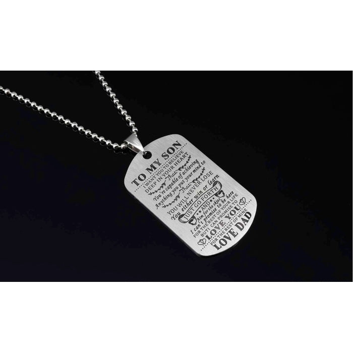 Motivational Tag Necklace from Mom/Dad to Son/Daughter Image 7