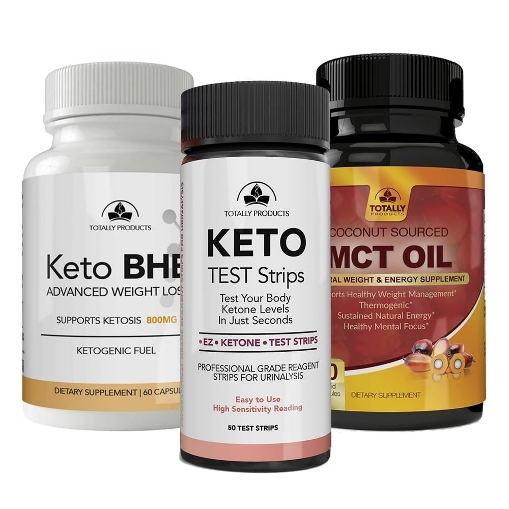 Totally Products Keto Strips and Keto BHB and MCT Oil Combo Pack Image 1