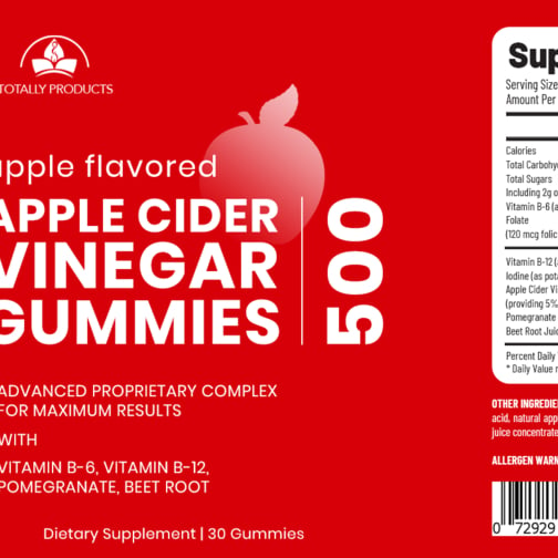 Totally Products Apple Cider Vinegar Gummies plus Gummy Vitamins Combo Pack Image 7