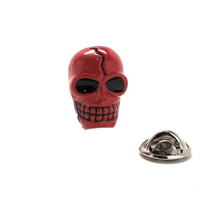 Red Skull Enamel Pin Marvel Comics Supervillain Lapel Pin Comes in Red or Silver Tie tack Tie Pin  Captain America for Image 1