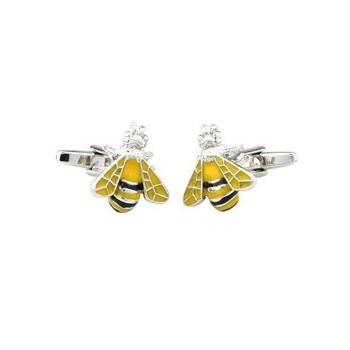 Bee Cufflinks Yellow Jacket Bee Whimsical Garden Cuff Links Perfect Cufflinks Image 2