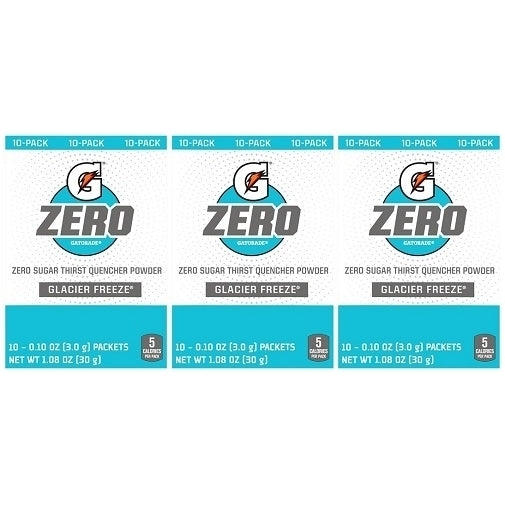 Gatorade Zero Glacier Freeze Singles Drink Mix 3 Pack Image 1