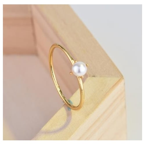 Popular style inlaid with a mini Pearl Ring Image 1