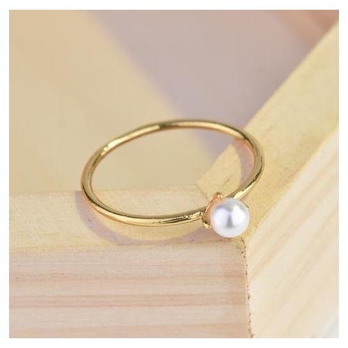 Popular style inlaid with a mini Pearl Ring Image 2