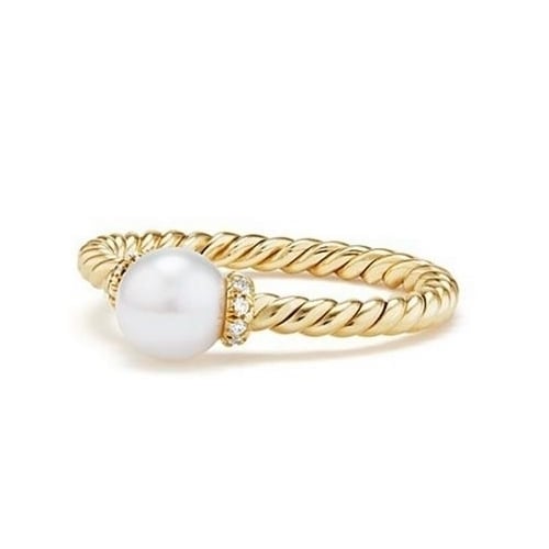 Twist Pearl Ring Image 1