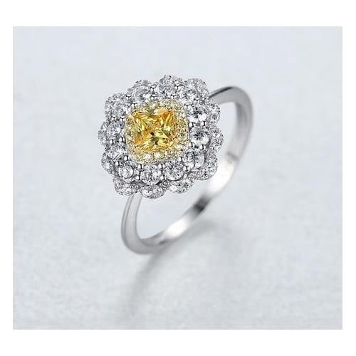 S Fashion style inlaid Artificial zircon ium jewelry AAA Artificial zircon simple color treasure lady ring Image 4