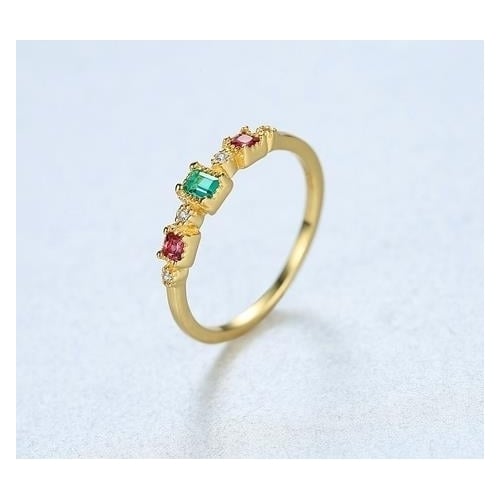 S ring female female creative inlay color treasure ring Image 3