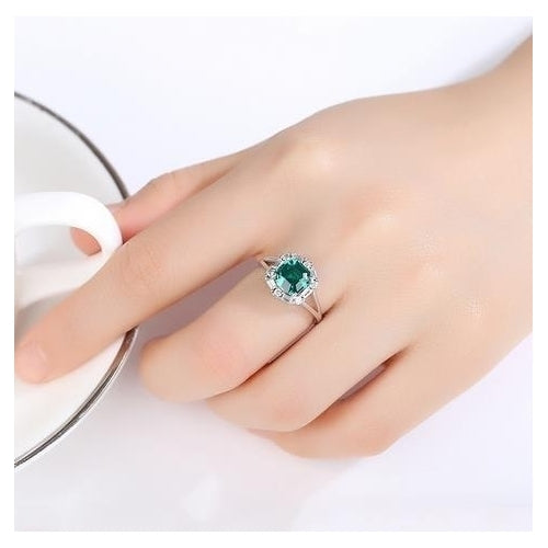 S Fashion style Emerald Ring Image 2