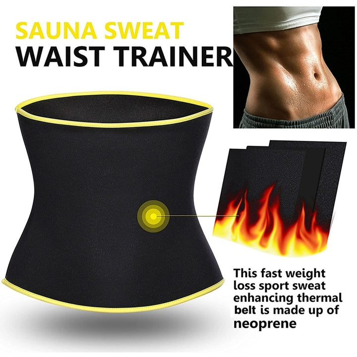 Sweat Waist Trainer Cincher Yoga Neoprene Vest Shaper Corset Weight Loss Belt Image 3
