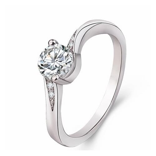 Platinum gem engagement ring Image 4