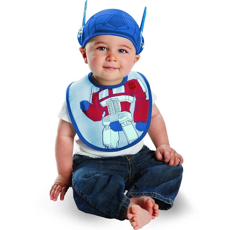Transformers Optimus Prime Infant Bib and Hat Costume Accessory size 0-12 MO Disguise Image 1