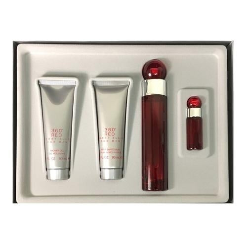 GIFT/SET 360 RED 4 PCS.  3.4 FL By PERRY ELLIS For Men Image 1