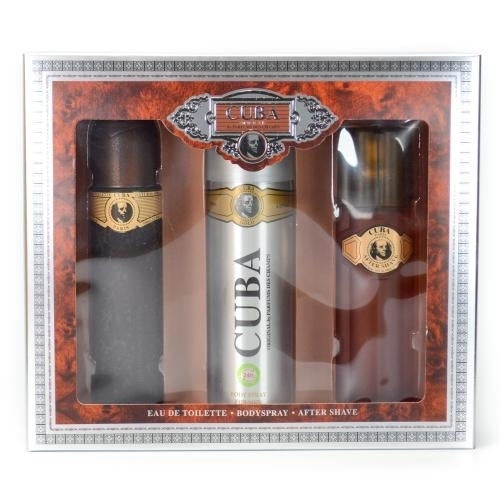 GIFT/SET GOLD 3 PCS.  3.4 FL By CUBA For MEN Image 1